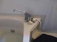 浴室シャワー混合栓取替及び給水給湯配管修理の
