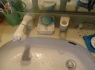 洗面化粧台シャワー混合栓取替工事