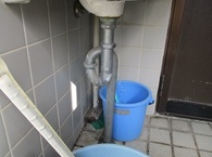 洗面所排水管Sトラップ取替工事