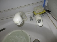 洗面化粧台シャワー混合水栓取替工事